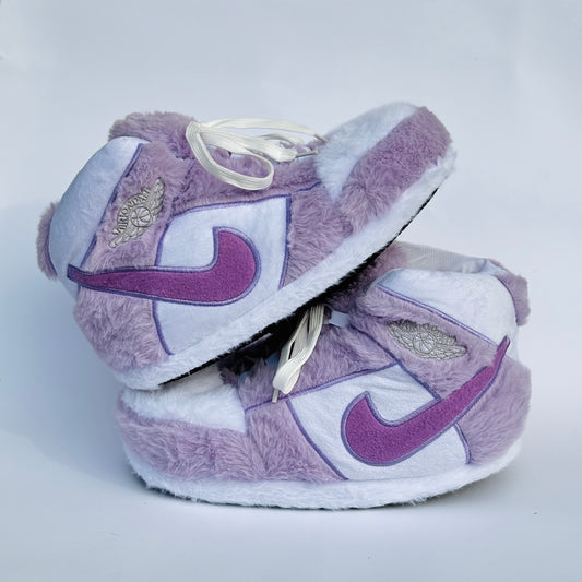 Plush Slippers "Jordan Violet"