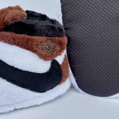 Plush Slippers "Jordan Mocha Brown"